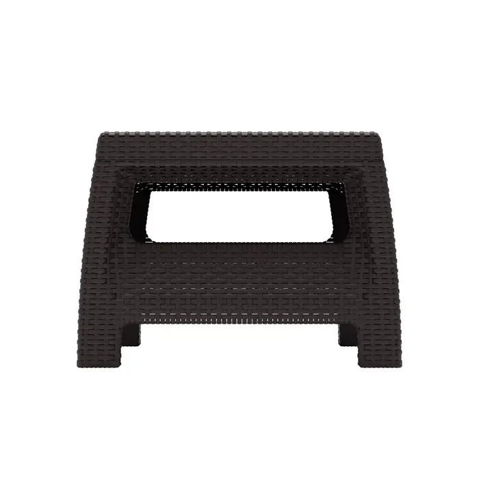 Стол садовый &laquo;Ротанг&raquo;, 76.5&times;57&times;42 см, пластиковый, цвет мокко