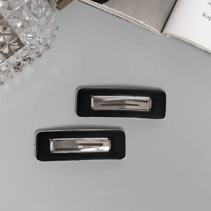 Невидимки для волос «Венера», набор 2 шт., классик, 5 см, чёрные Невидимки для волос «Венера», набор 2 шт., классик, 5 см, чёрные