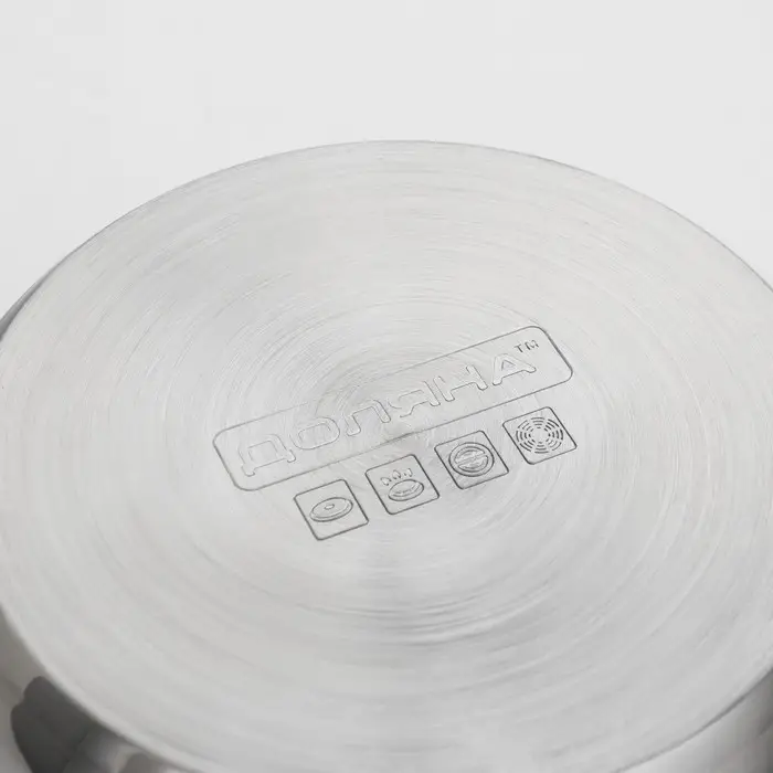 Кастрюля Доляна &laquo;Роскошь&raquo;, 3 л, d=20 см, с крышкой, нержавеющая сталь, капсульное дно