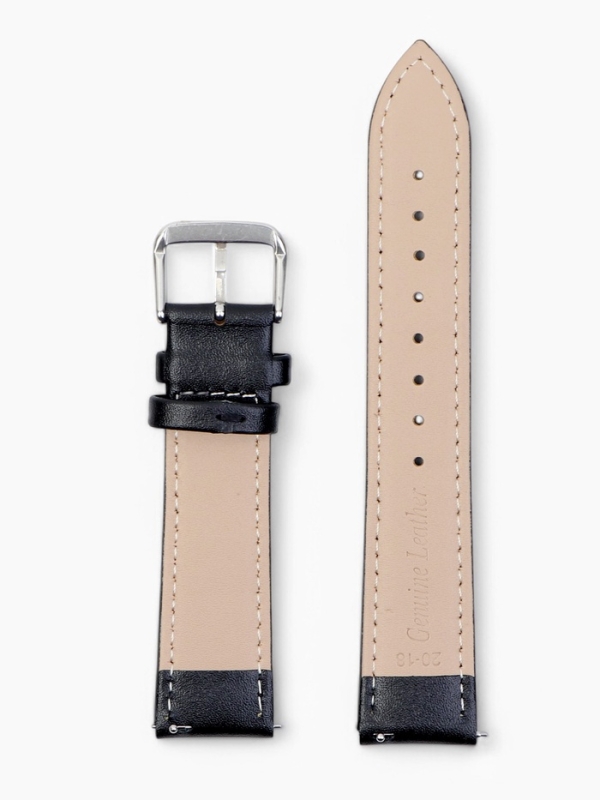 Ремешок для часов кожаный с быстросъемными шпильками, 20 мм, l-20 см, черный Ремешок для часов кожаный с быстросъемными шпильками, 20 мм, l-20 см, черный