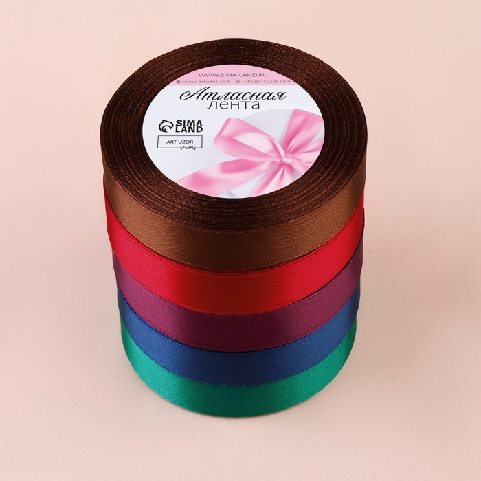 Набор атласных лент «Вечерние огни», 5 шт, размер 1 ленты: 20 мм × 23 ± 1 м Набор атласных лент «Вечерние огни», 5 шт, размер 1 ленты: 20 мм × 23 ± 1 м