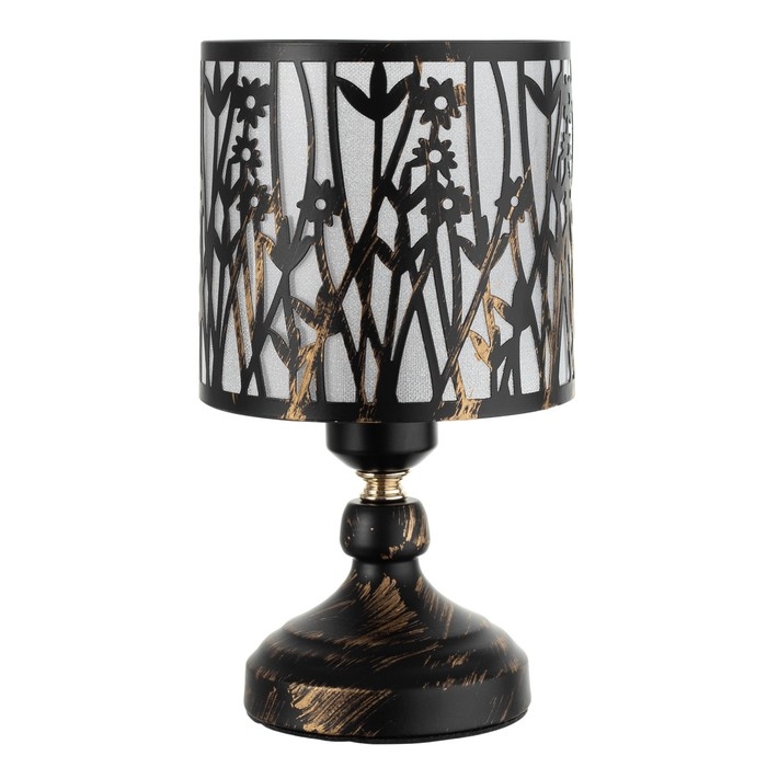 Настольная лампа Настольная лампа "Алми" Е27 черный 14х14х27 см RISALUX