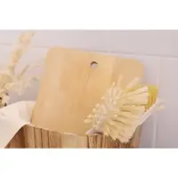 Щётка для посуды Доляна Meli, 8×6,5×29 см, бамбуковая ручка, цвет бежевый