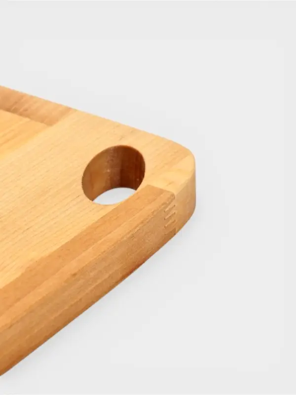 Доска разделочная, пропитана маслом, береза, 22,2х17х1,8/1,6 см