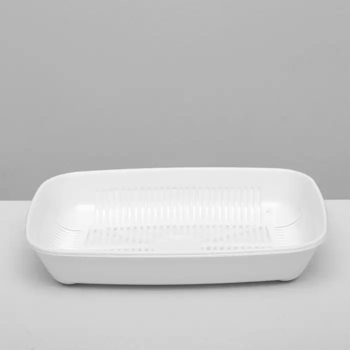 Туалет округлый с сеткой 33.5&times;25&times;6 см, белый