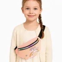 Сумка поясная детская на молнии &laquo;Выбражулька&raquo;, коралловая