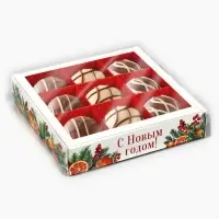 Коробка под 9 конфет новогодняя с ячейками &laquo;Аромат праздника&raquo;, 14.5&times;14.5&times;3 см