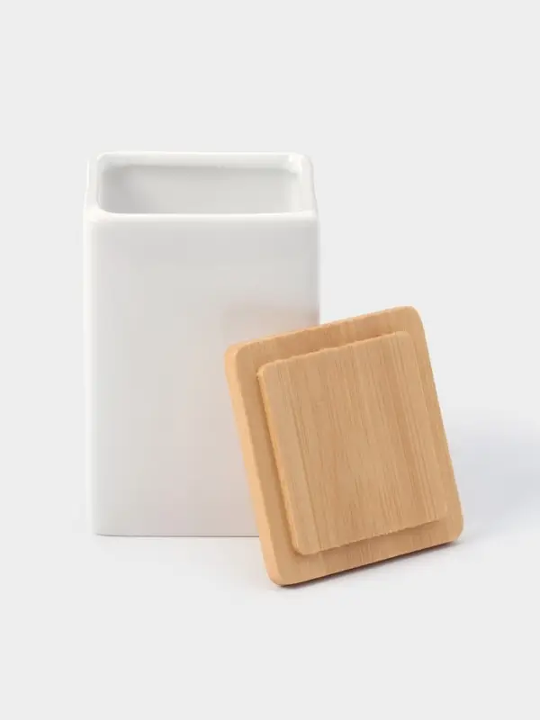 Набор аксессуаров для ванной комнаты SAVANNA Square, 4 предмета, дозатор для мыла, 2 стакана, подставка, белый