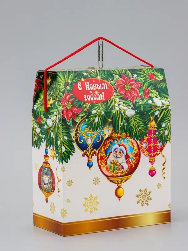 Коробка Новогодняя подарочная Коробка Новогодняя подарочная "Игрушки" 20 х 26 х 10,5 см