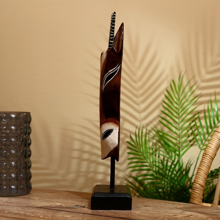 Маска Маска "Зебра" на подставке, албезия 45 см