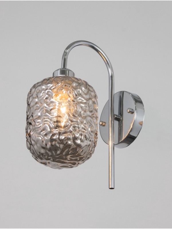 Бра "Нью-Йорк" 1х15Вт Е27  хром 24х14х30х100см