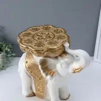 Фигура-подставка "Слон" белый, 35х40х25 см