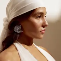Серьги &laquo;Волна&raquo;, цвет серебро