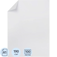 Ватман (бумага чертежная)&nbsp; ф.600х840мм,пл.190 г, пачка 100л, Сыкт