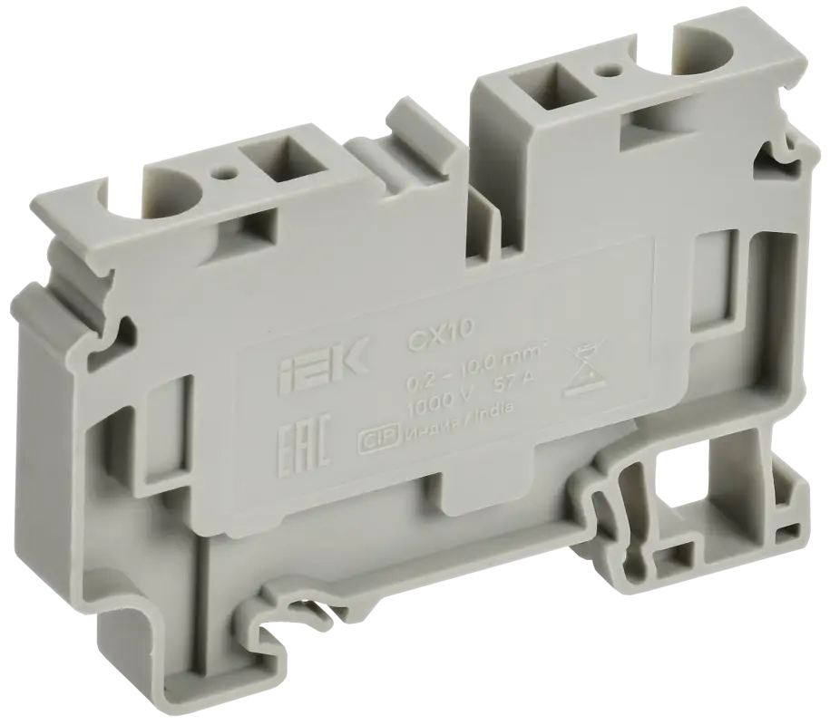 ARMAFIX Клемма пружинная CX10 10мм2 проходная серая IEK