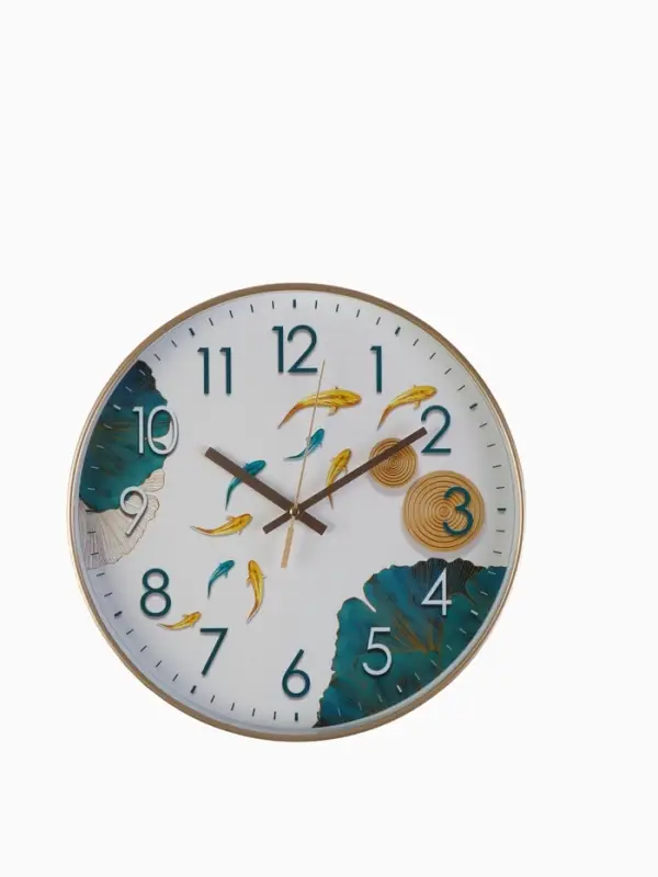 Часы настенные интерьерные &laquo;Рыбки&raquo;, бесшумные, плавный ход, d=30 см, от батарейки 1&times;АА