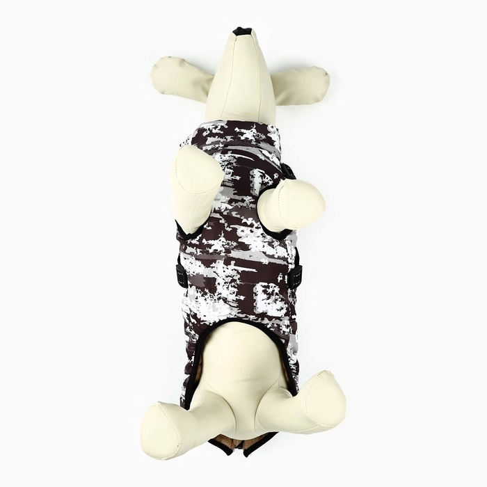 Одежда для собак. Куртка зимняя «Тёплая зима», камуфляж, размер S