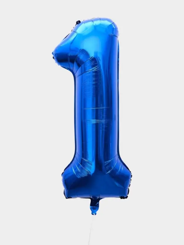 Воздушный шар фольгированный 40" &laquo;Цифра 1&raquo;, темно-синий