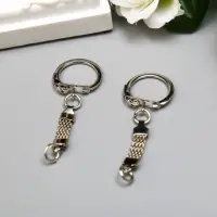 Основа для брелока карабин металл с плоской цепочкой серебро набор 15 шт 5,8х2,2 см Основа для брелока карабин металл с плоской цепочкой серебро набор 15 шт 5,8х2,2 см