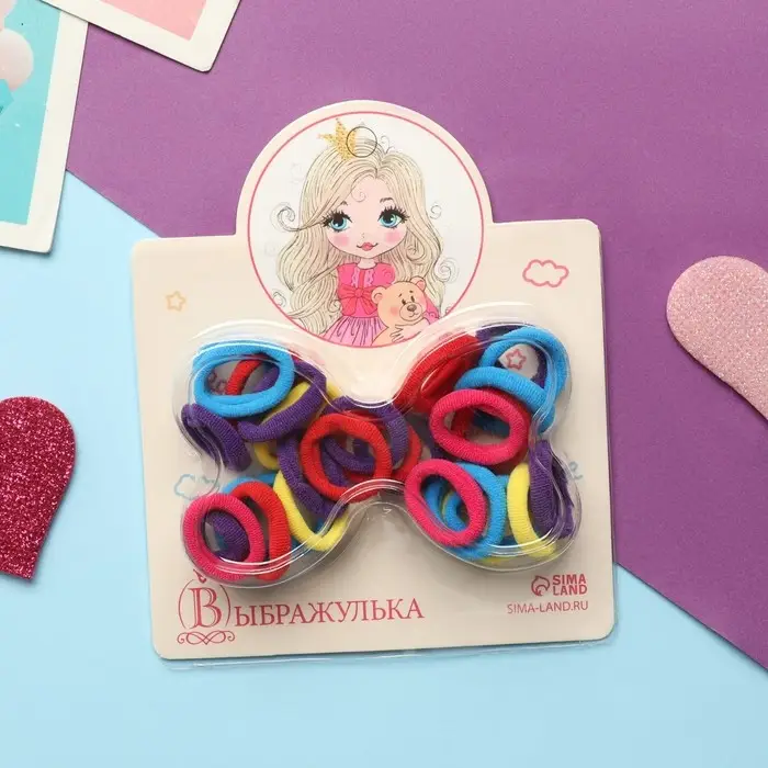 Резинка для волос  Резинка для волос "Карусель" (набор 30 шт±2) классика, 2 см