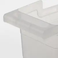 Контейнер хозяйственный с ручкой на колёсиках, 12.5 л, 45&times;16&times;25.5 см, цвет прозрачный