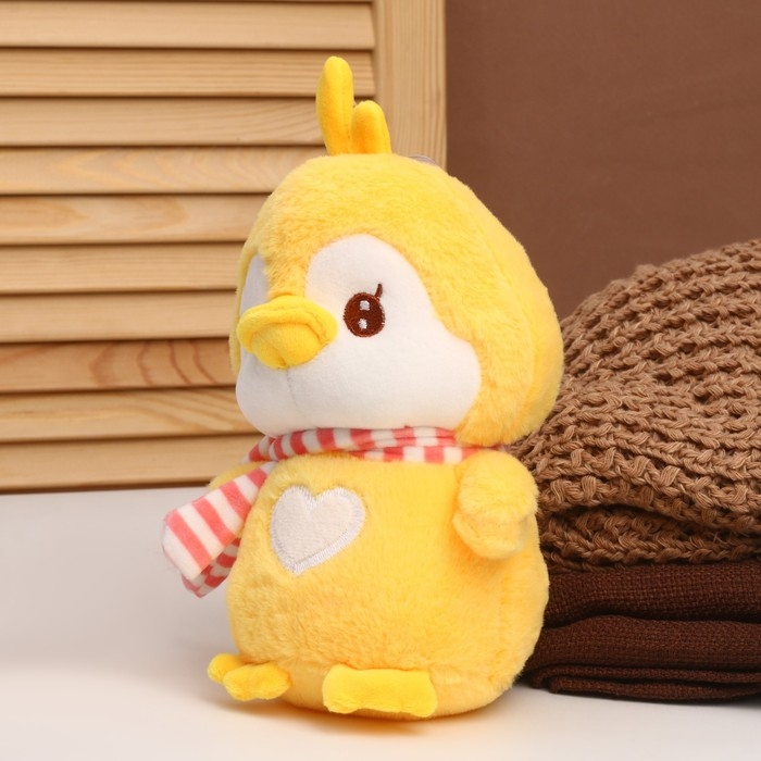 Мягкая игрушка «Пингвин в шарфике», 24 см, цвет жёлтый Мягкая игрушка «Пингвин в шарфике», 24 см, цвет жёлтый