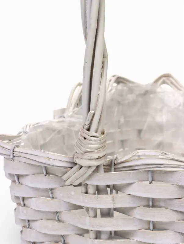 Набор корзин 3 шт, 39х20х14, 26х17х13, 21х13х11  лоза белый