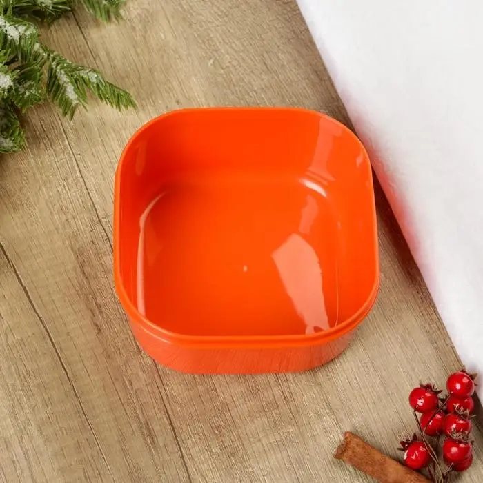 Ланч-бокс новогодний Сима-ленд «Счастья в дом», 700 мл, оранжевый