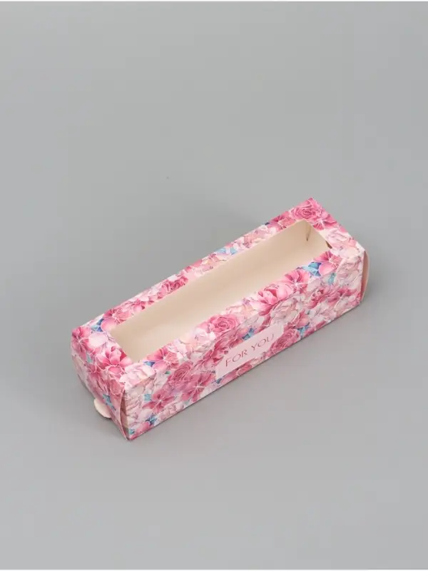 Коробка подарочная для макарун &laquo;Для тебя&raquo;, 18&times;5.5&times;5.5 см