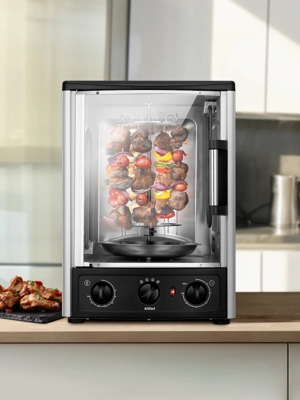 Электрошашлычница Электрошашлычница "2 в 1" для дома 1500 Вт КТ-1409