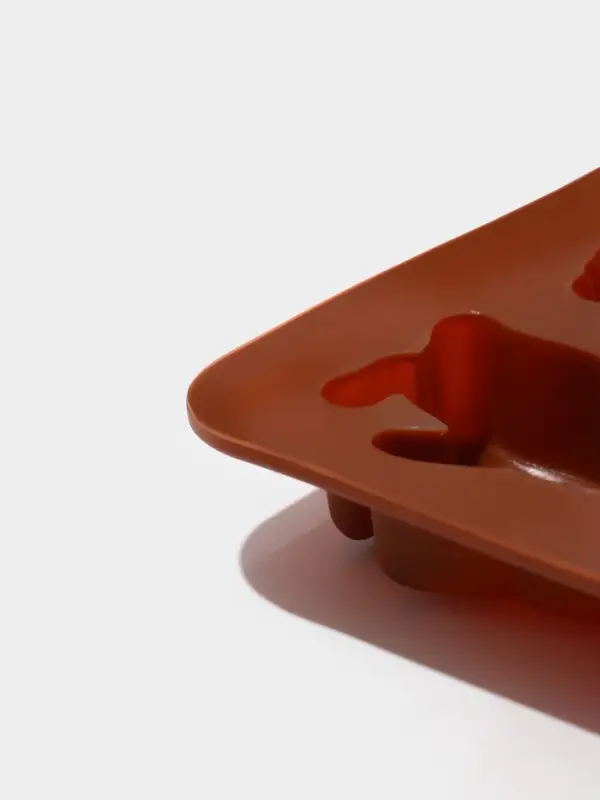 Форма для шоколада Доляна &laquo;Пингвины&raquo;, силикон, 21.5&times;10&times;1.5 см, 12 ячеек, коричневая