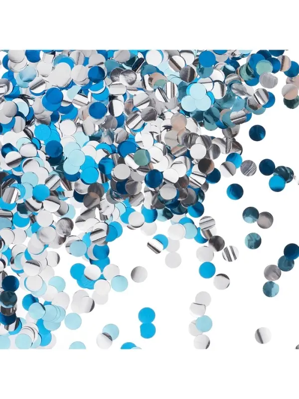 Конфетти «Круг» голубой МИКС, металлик, 1 см, 50 г