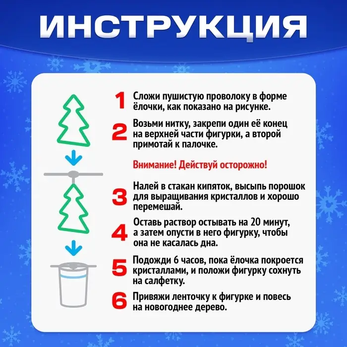 Выращивания кристаллов &laquo;Новогодняя елка&raquo;