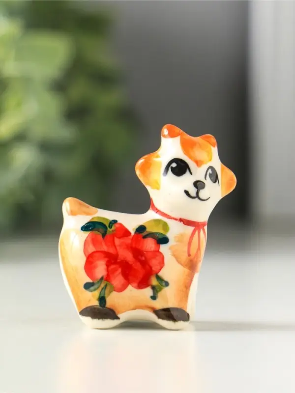 Фигурка фарфор &laquo;Козлик Иванушка&raquo;, 4.8 см, гжель, цветная, МИКС