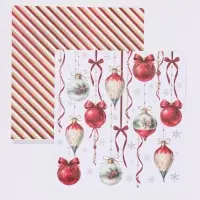 Бумага для скрапбукинга &laquo;Ёлочные игрушки&raquo;, 180 г/м, 30.5&times;32 см