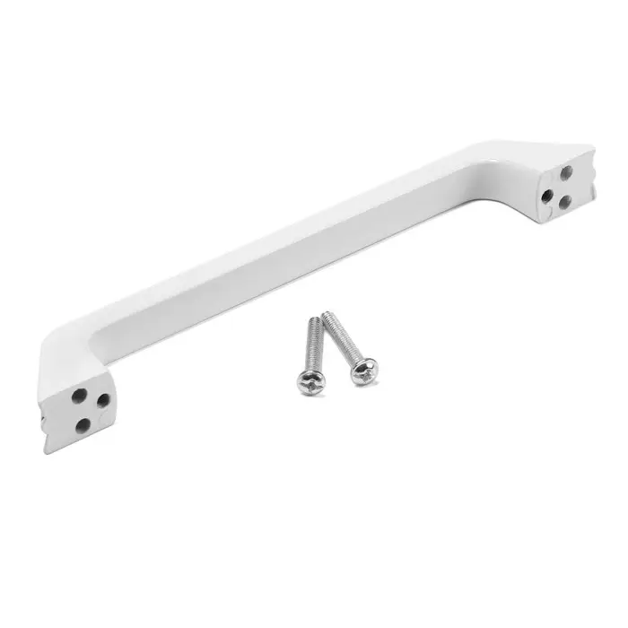 Ручка-скоба мебельная, м/о 128 мм, цвет белый, с золотой вставкой