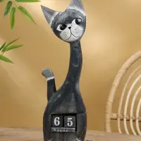Календарь настольный «Кошечка», 15×5×53 см, дерево