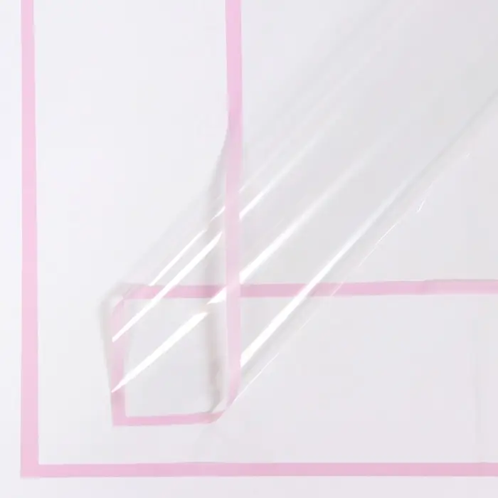 Пленка глянцевая для декора и флористики «Полоса», 58×58 см, розовый