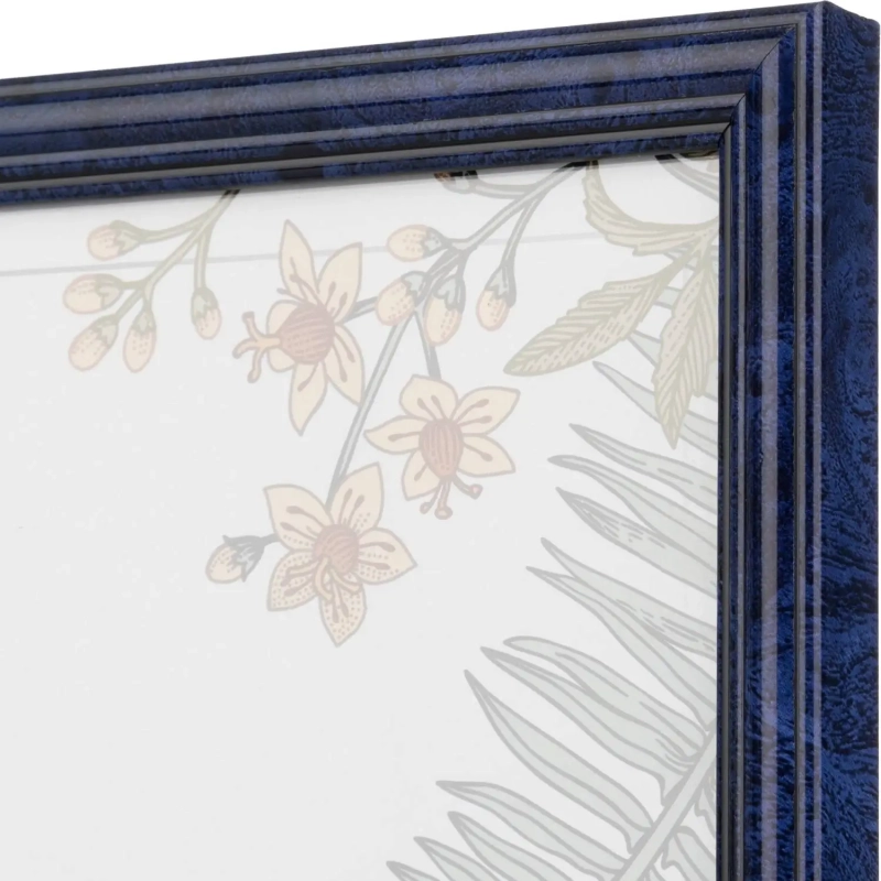 Рамка А4 21x30 см пластиковый багет 14мм синяя