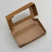 Контейнер навынос, с окном, крафт, 20&times;12&times;4 см