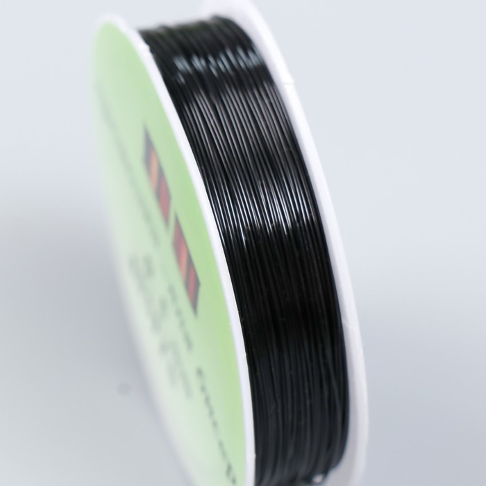 Проволока для бисера 0,5 мм, 40 м, чёрный Проволока для бисера 0,5 мм, 40 м, чёрный