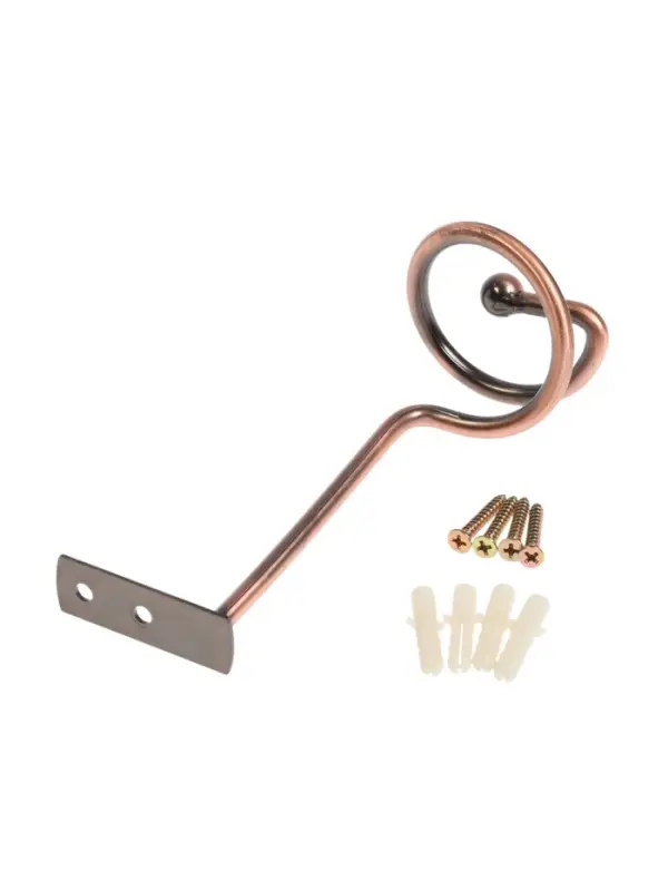 Крючок - держатель для штор на стену CAPPIO KS044, металлический, цвет медь, 2 шт