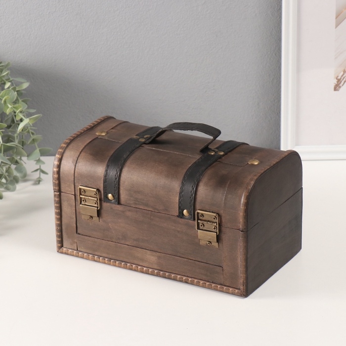 Шкатулка для украшений «Сундук. Джино», дерево, 26×15×14 см Шкатулка для украшений «Сундук. Джино», дерево, 26×15×14 см