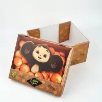 Коробка складная, с крышкой, "Яркие мандарины",Чебурашка, 31 х 25,5 х 16 см