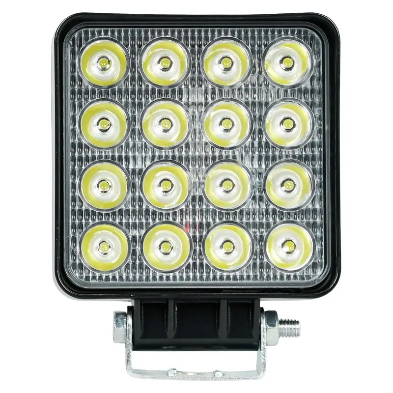 Фара светодиод. квадратная, 16LED, дальний свет, 48Вт, 112x112x47мм, 12/24В, PRO