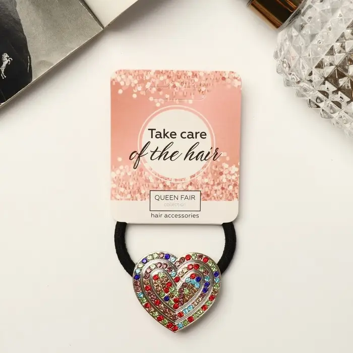 Резинка для волос Резинка для волос "Жаклин" сердце, 4,5 см