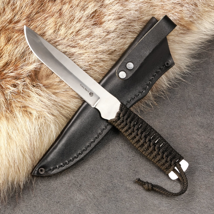 Нож кавказский Нож кавказский "Диверсант" с ножнами, сталь - 65х13, рукоять - шнуровка