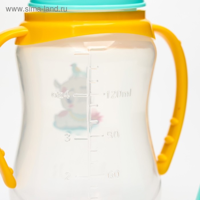 Бутылочка для кормления «ТРЕНД. Лама», классическое горло, 150 мл., от 0 мес., приталенная, с ручками, цвет бирюзовый Бутылочка для кормления «ТРЕНД. Лама», классическое горло, 150 мл., от 0 мес., приталенная, с ручками, цвет бирюзовый