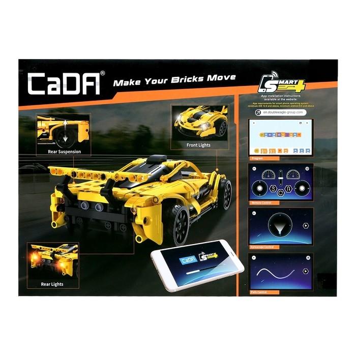 Конструктор радиоуправляемый «Спорткар», 417 деталей Конструктор радиоуправляемый «Спорткар», 417 деталей