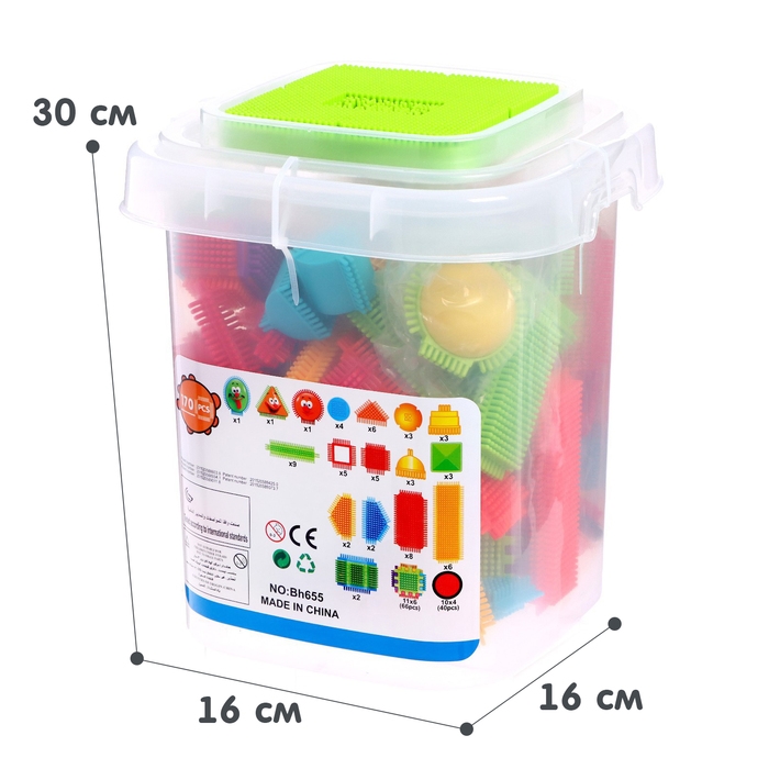 Конструктор игольчатый BRISTLES, 170 деталей Конструктор игольчатый BRISTLES, 170 деталей